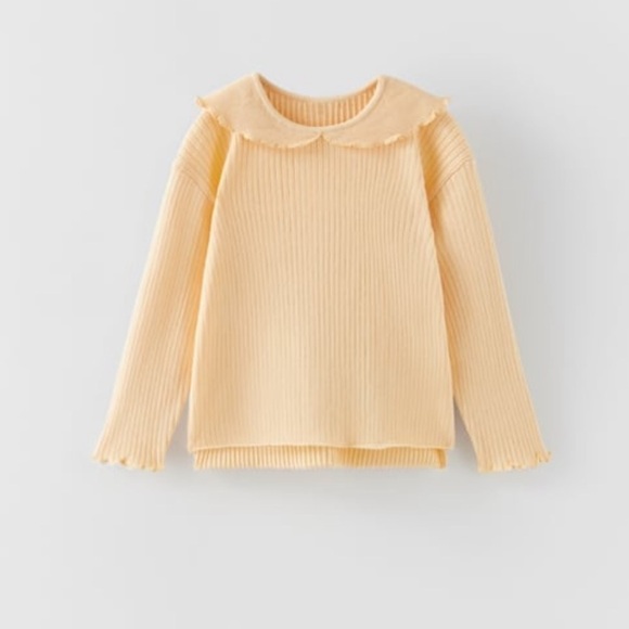 𝅺RUFFLED RIBBED SHIRT - Picture 1 of 3